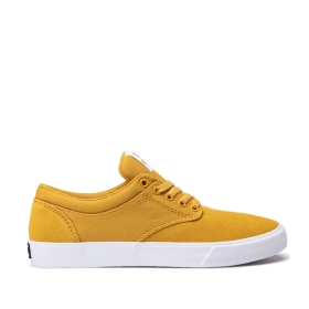 Supra Mens CHINO Low Top Shoes Golden/White | US-17511